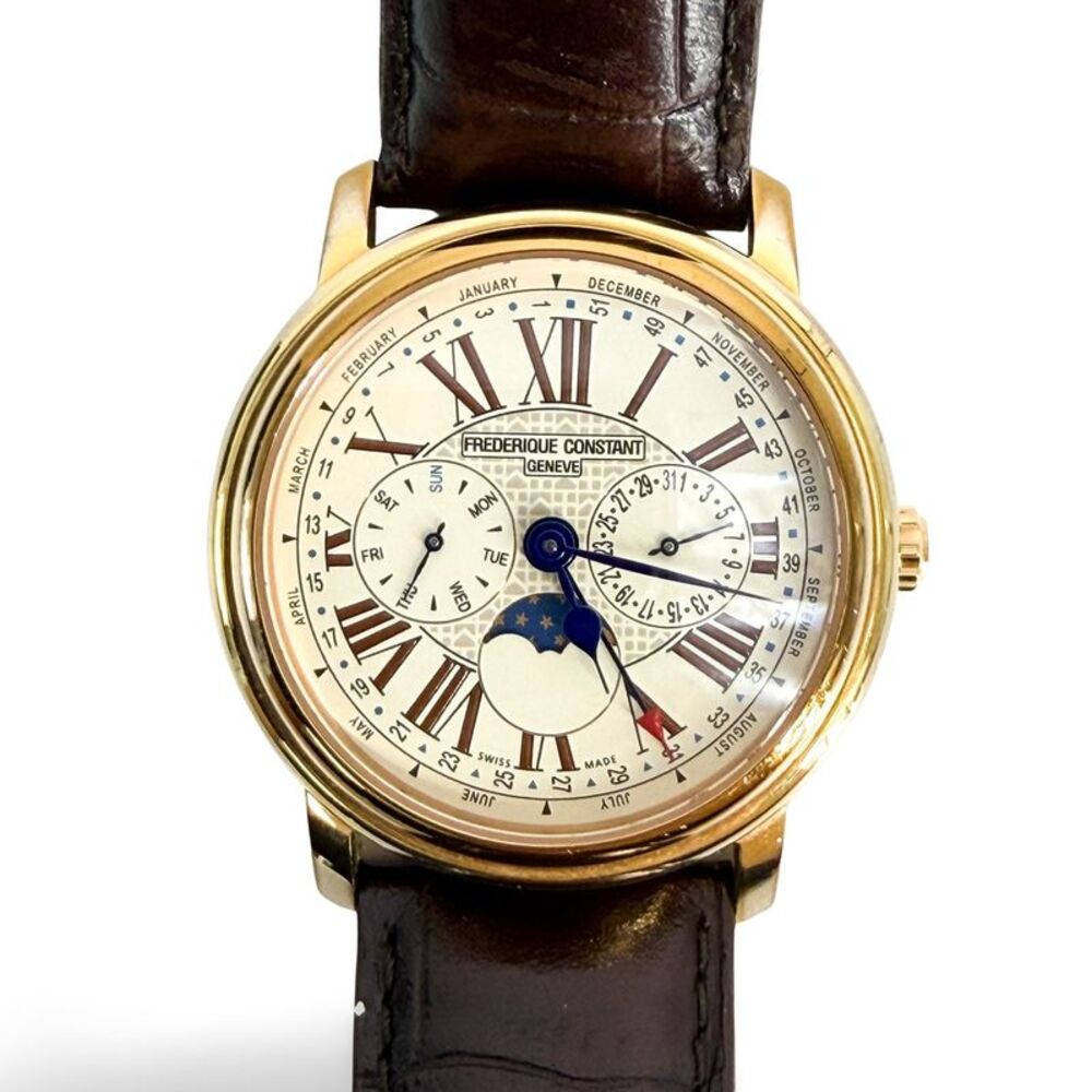 Frederique Constant Classic Business Timer Gold Brown